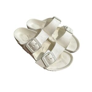 BIRKENSTOCK Arizona Kid's WHITE Eva‎ Slides Size 28 BIRKS Rubber Sandals #S58-1